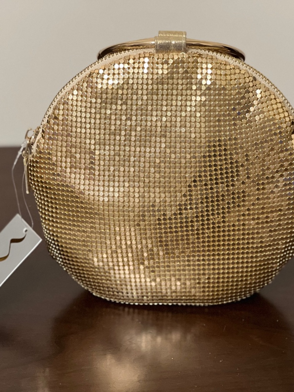 Vintage Gold Round Purse